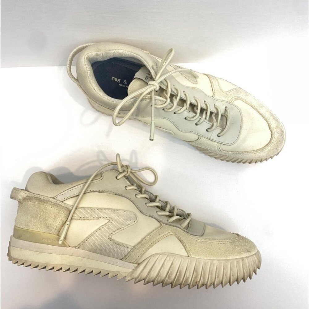 Rag & Bone Women's Retro Runner 2.0 Sneakers Vanilla White Size 36.5 US 6.5